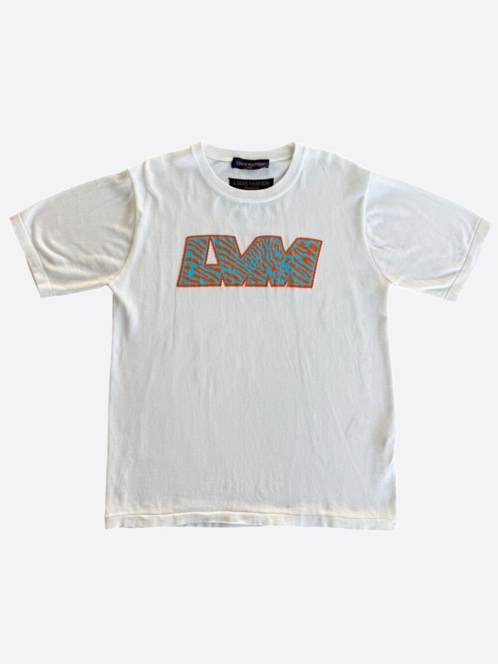 Louis Vuitton White LVM Graphic Intarsia T-Shirt